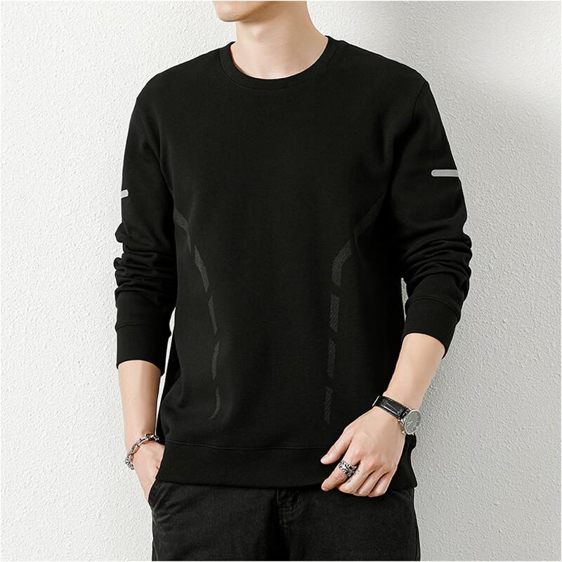 ROMON Men's Casual Round Neck Long Sleeve Sweatshirt
