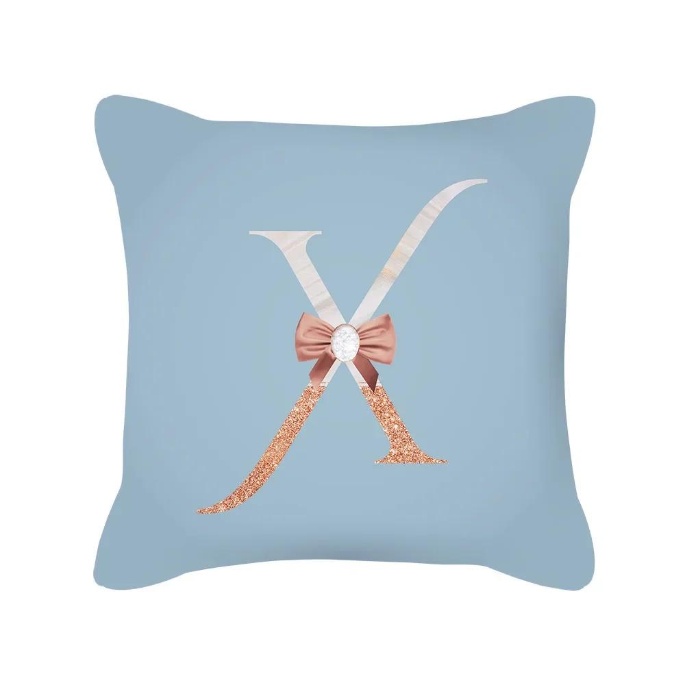 Letter Cushion Cover Alphabet English Pillow Home Decor
