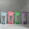 Shakerbecher 500ML Kunststoff Doppelschichtig Graduiert Langlebig Auslaufsicher Proteinshake Mischen für Fitness Sport Flasche Wasser