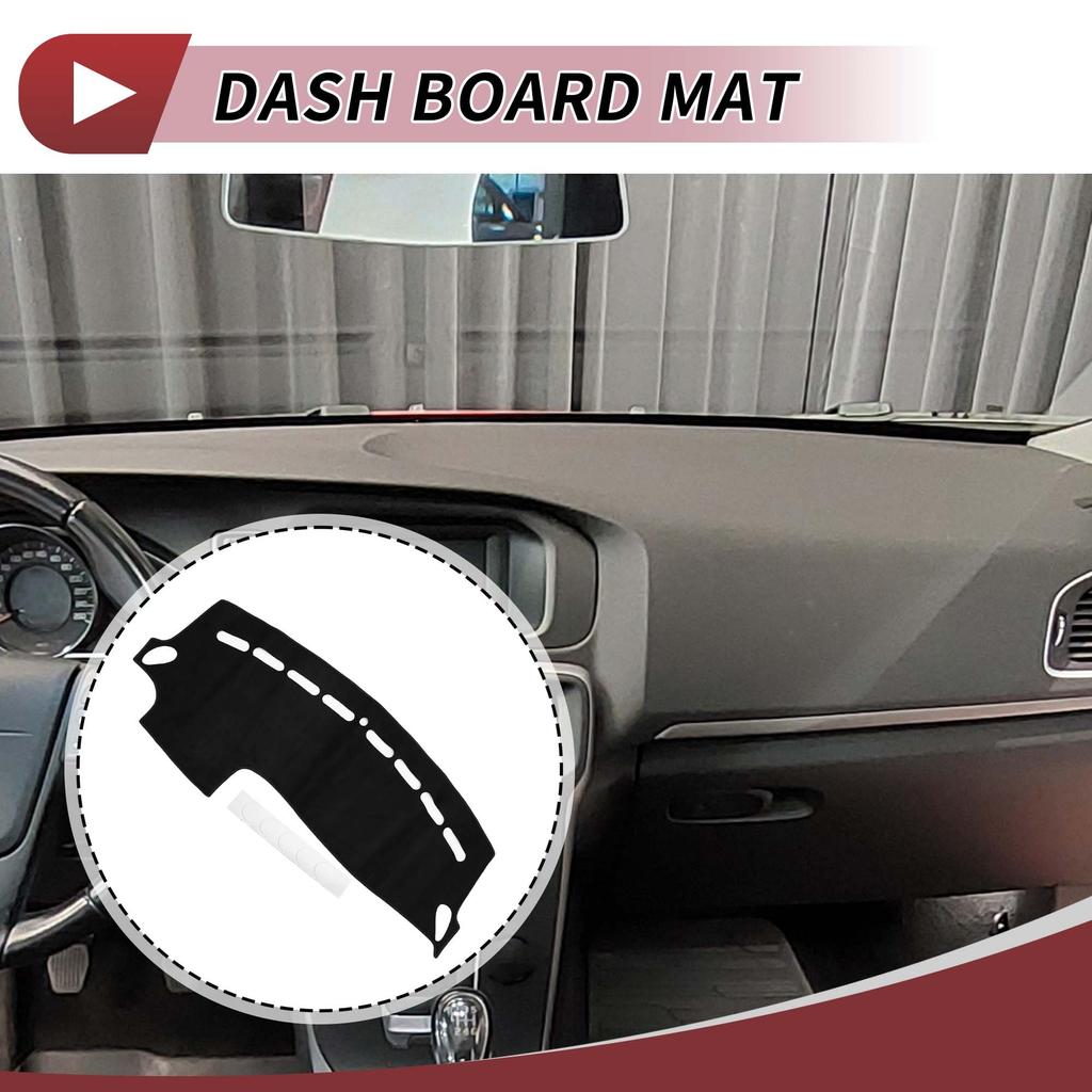 HEROFFIX Dashboard Mat for Volvo V40 MB Series 2013 Interior Dashboard Cover with Sun and Scratch Protection Black Set Custom Parts and Accessories