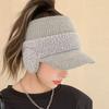 Ear Protection Warm Wool Cap Children's Winter Thickened Knitted Ponytail Hat Casual Versatile Empty Top Hat Cycling Hat