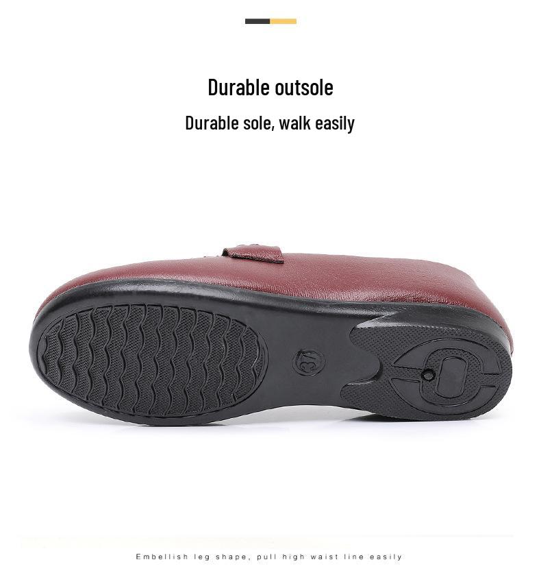 Women's Fleece-Lined Slip-On Leather Boots: Warm, Versatile Short Boots for All Ages