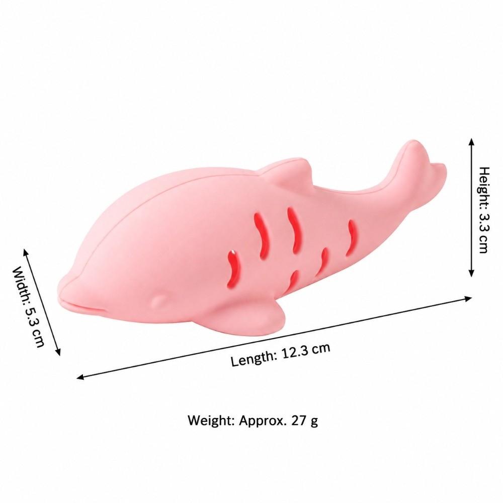 Bite Resistant Cat Toy Silicone Material Treat Dispenser Self Play Fish Cat Toy Pet Training