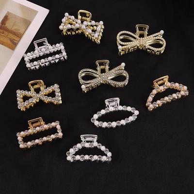 Pearl Rhinestone Hair Clip - Korean Fashion Hair Accessory