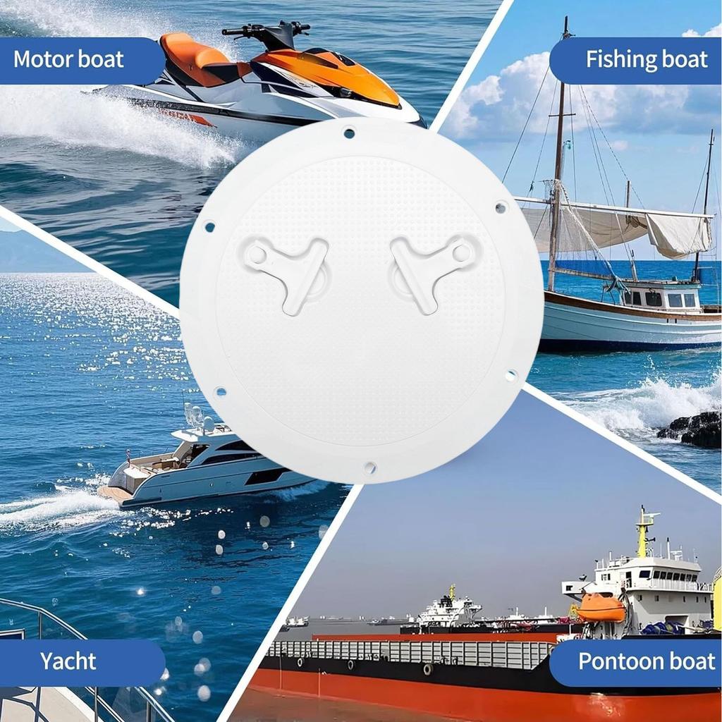 Bootsdeck Luke Zugangsabdeckung Bootsdeckabdeckung 9 Zoll Runde Bootsluke mit Abnehmbarer Abdeckung Inspektionsdeckel Luke für Schiffe Wohnmobile