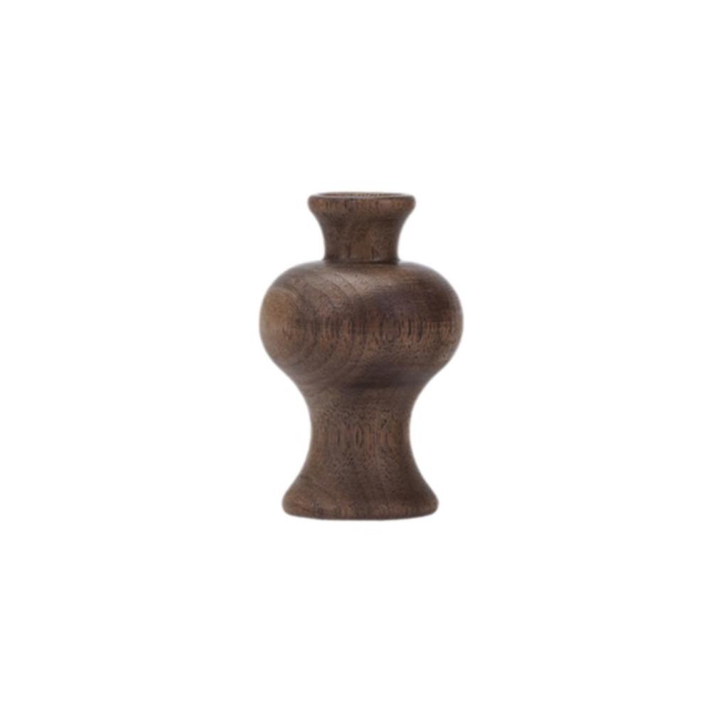 

Handcrafted Solid Wood Vase Vintage Vase Ornaments Mini Flower Device Interior Decoration S