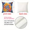 2D Flat Printed Floral Pattern Non-real Embroidery Pillows Polyester Pillowcase, Sofa Decorative Cushion Cov Headboard Pillow