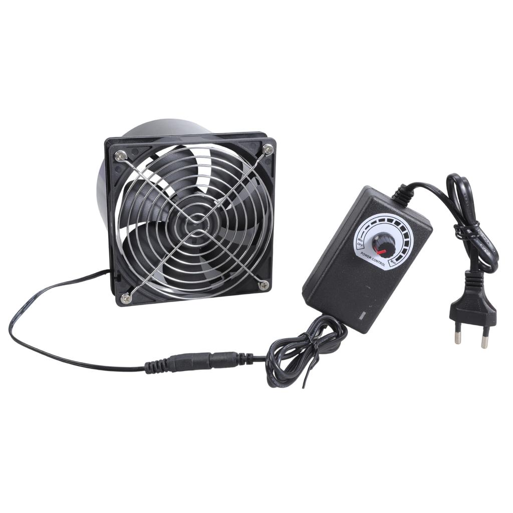 12cm Abluftventilator 3000RPM DC12V Doppelkugellager Lüftungskit mit Drehzahlregler für 3D-Drucker Kanalventilator