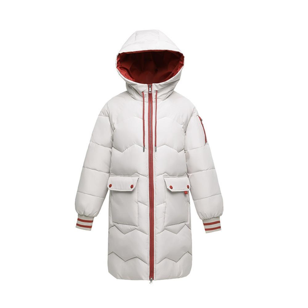 Winter down cotton medium and long cotton-padded clothes women's new loose and thickened color-matching cotton-padded jacket