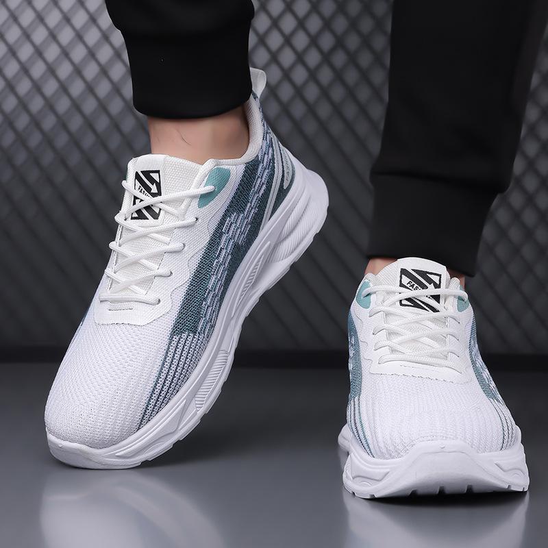 Spring and Autumn new men's shoes processing custom small single casual shoes men's breathable fly-woven mesh foreign trade