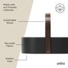 Official Umbra Bellwood Kitchen Storage Caddy, Black/Walnut