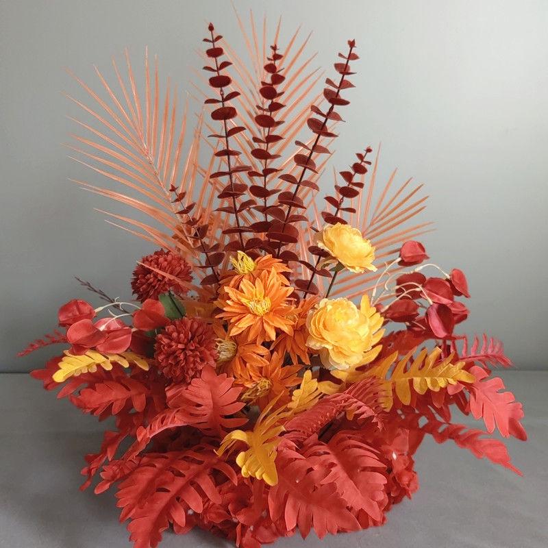 Mori Style Wedding Aisle Flower Row - Artificial Floral Decoration for T-Stage & Background