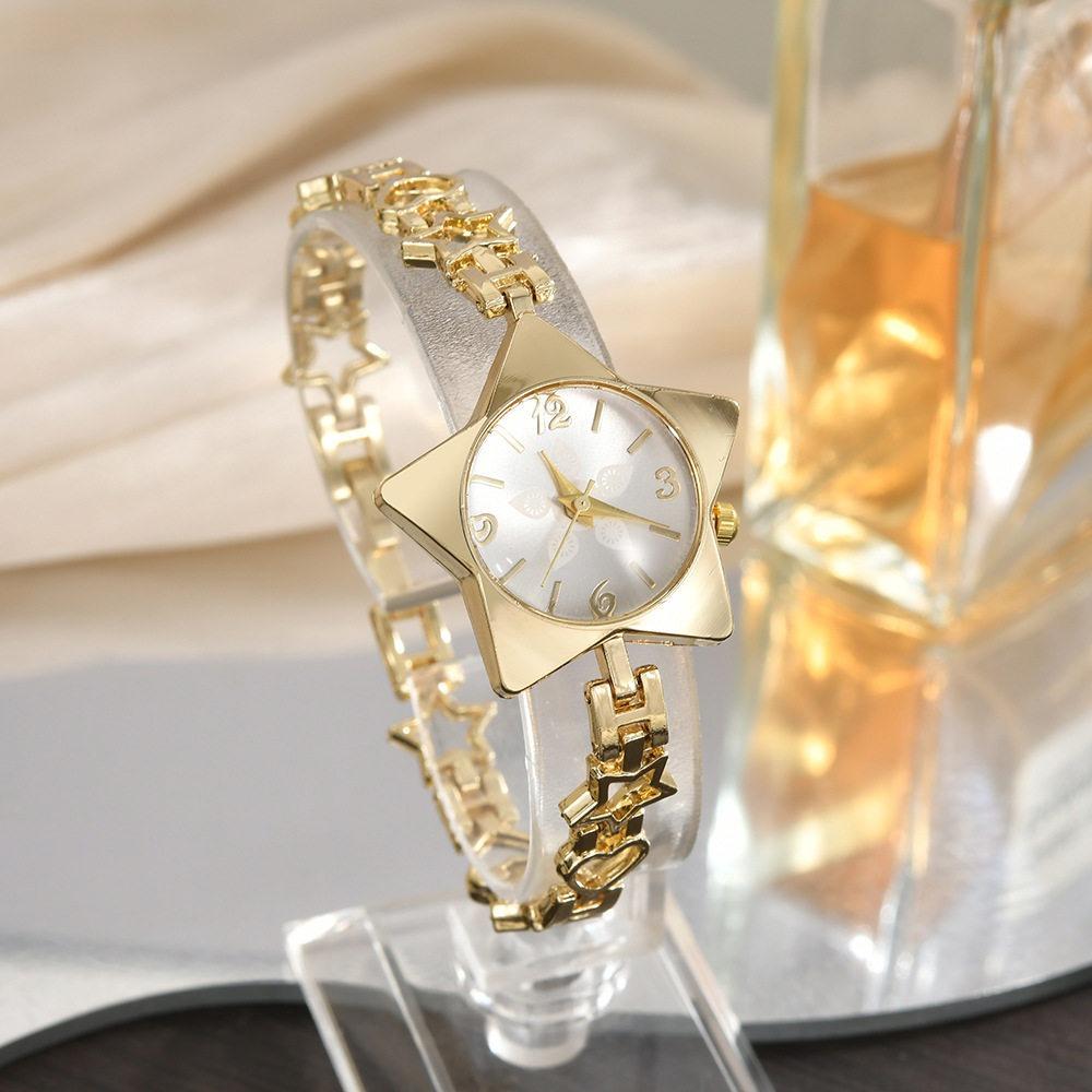 Y2k Charm Star Watch Zinc Zinc Zinc Alloy Chain Watches Luxury Star Shape Bracelet  Woman Ladies