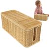 Cord Organizer Box Hand-woven Wire Storage Box Breathable Cable Hider Box Cord Hider Wire Box Desktop Data Line Plug Holders
