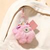 Monster Plüschtier Schlüsselanhänger mit bunter Kette, Kreativer Puppen-Taschenanhänger, Niedliches Geschenk für Kinder Frauen Männer für Rucksack Handtasche