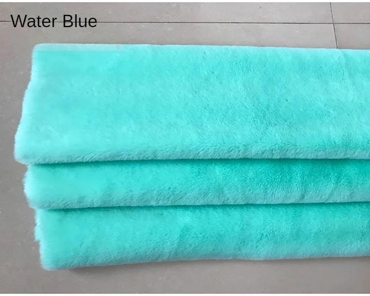Short Plush Fabric Fur By The Meter for Pillowcases Clothing Sewing High-grade Soft Imitation Rabbit Hair Cloth Plain Thickened