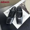 Fashion Big Size Fashion Square Toe Ladies Flats Sandals Slides Shoes Female Slip On Footwear Women Flats Sandals Slippers Shoes Mules