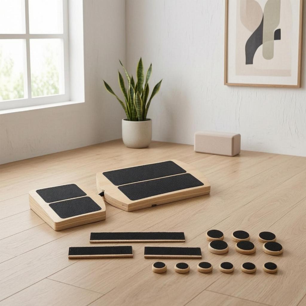Balance Training Board Wooden with Domes AntiSlip for Athletes, Dancers, Home Gym,
