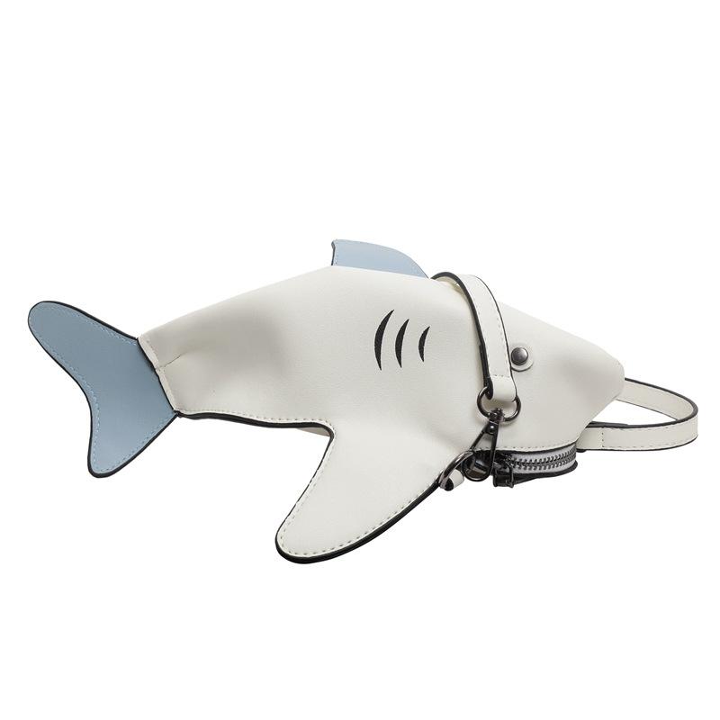 Creative ugly cute shark bag small bag women's new fashion shoulder messenger bag doll bag