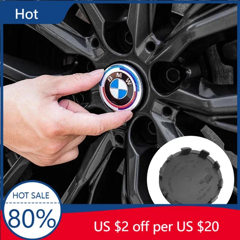 BAIP6 New Hots E60 4pcs 56mm Car Wheel Center Hub Cap Emblem Stickers Styling For BMW M Performance 1 3 5 7 Series X1 X2 X3 X4 X5 X6
