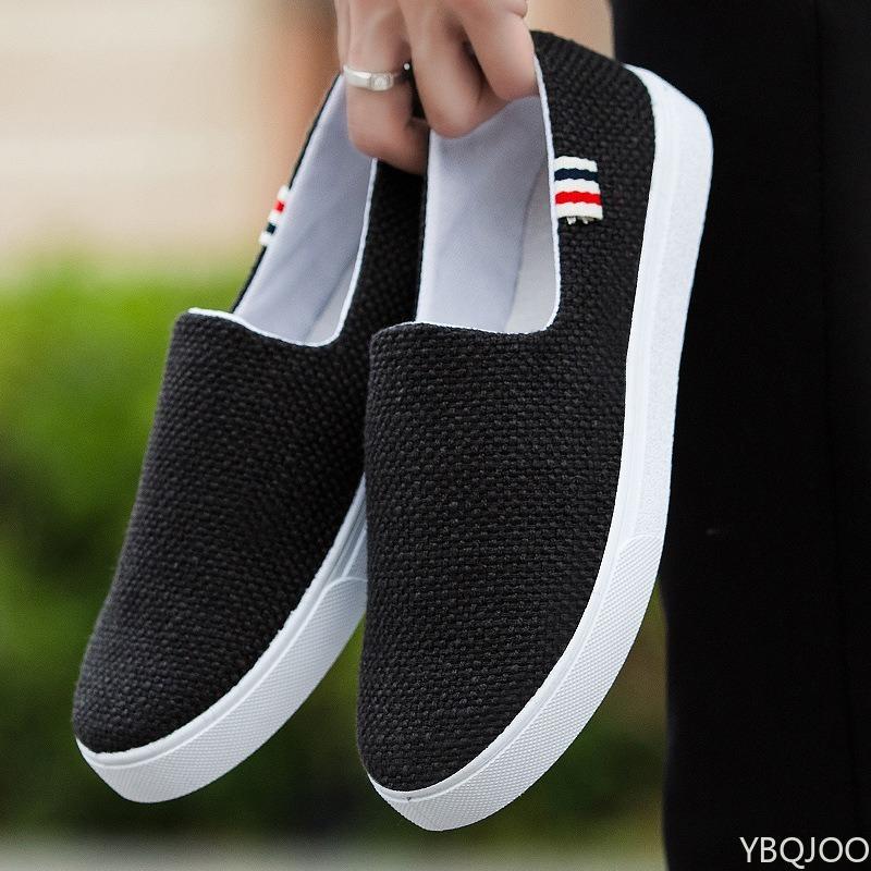 Fashion New Spring and Autumn Men's Lightweight Breathable Flats Fashionable Versatile Canvas Shoes Casual Comfortable Men's Shoes
