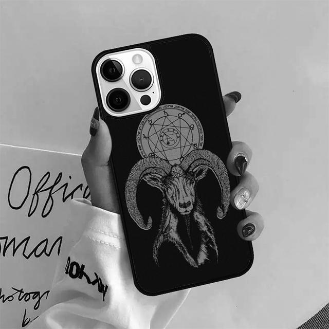 Satanic Scary Skull Coque Shell For iPhone 17 Air 15 16 14 13 12 Pro Max 11 Pro Max Plus Phone Case Cover