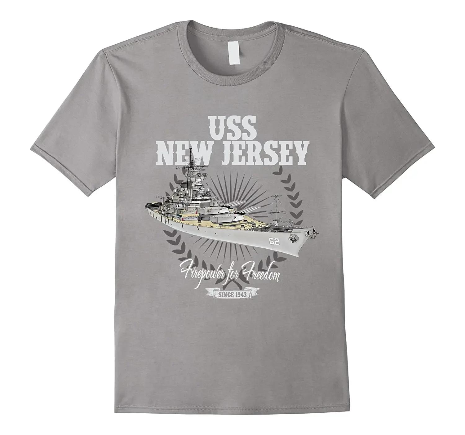 

Iowa Class Battleship USS New Jersey BB62 TShirt Summer Cotton Short Sleeve ONeck Mens T Shirt New S3XL S