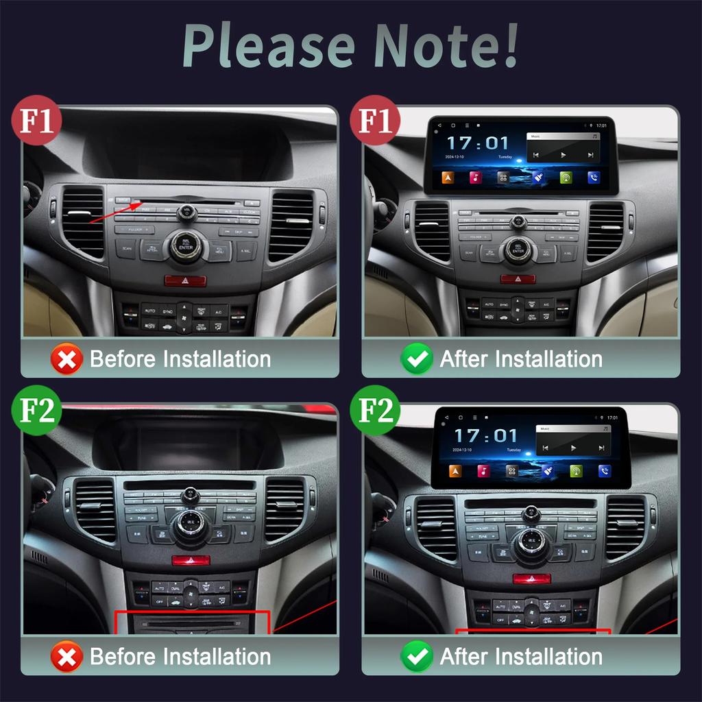 12.3inch For Honda Accord 8 Europe Spirior 2009-2013 Car Radio Multimedia Navigation Wireless BT CarPlay Touch Head Unit Screen