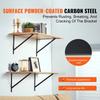 Shelf Bracket, 18 x 12 in 12 Pcs, Heavy Duty Floating Shelf Brackets, Brackets for Shelves, 3mm Thick Matte Black Triangle Shelf Bracket,Steel