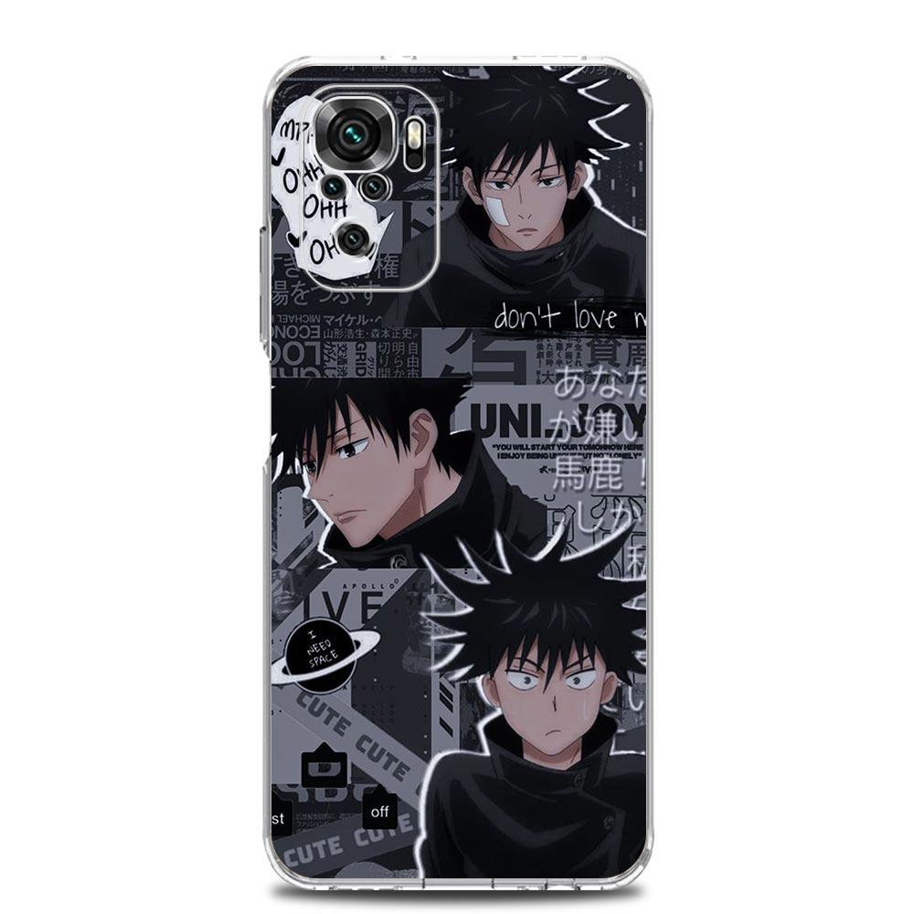 Transparent Phone Case For Xiaomi Redmi Note 10 11 Pro 9S 9 8 7 8T 9C 9A 8A K40 Pro Soft Silicone Cover Sukuna Jujutsu Kaisen