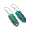 Natural Indian Moss Agate 925 Sterling Silver Jewelry Earring 1.81" AE-11974