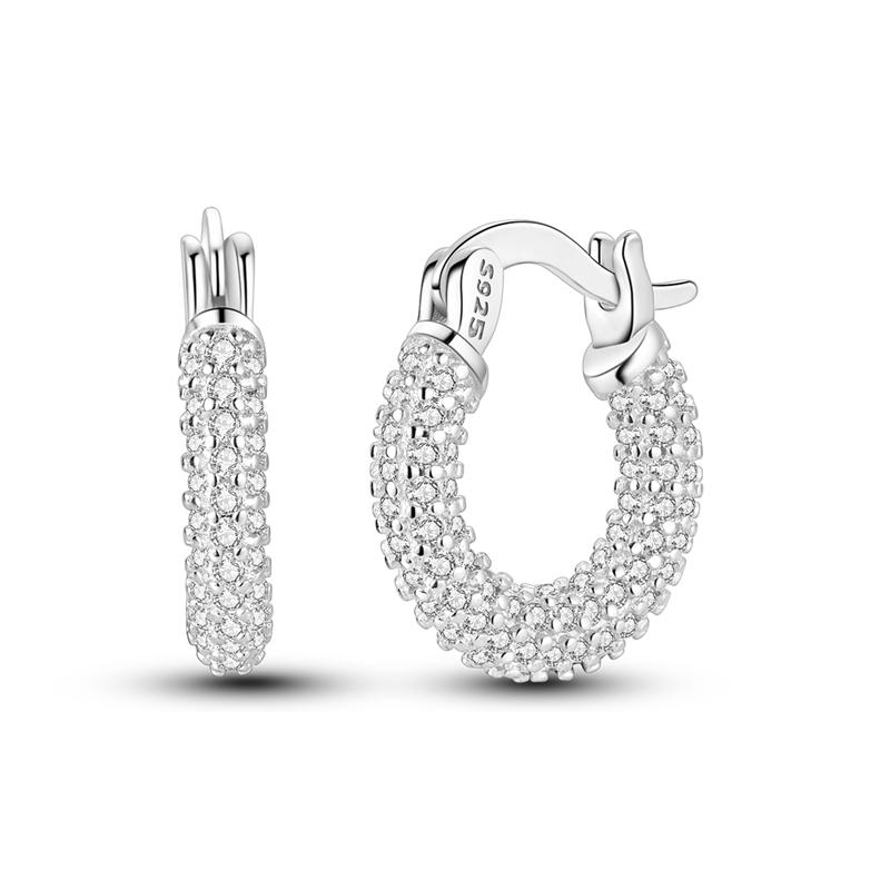 Hoop Earring New 925 Silver Earring Women Drop Earring For Wedding Engagement Birthday Party Fashion Jewelry Gift