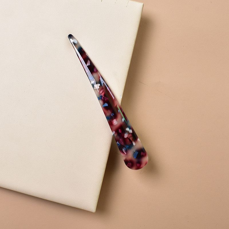 

Головные уборы в виде гранул, длинные металлические желеобразные заколки для волос, зажим из бычьего рога, заколки для волос, женские модные аксессуары из крокодиловой кожи 13*3cm чёрный