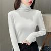 Women Thermal Underwear Winter Thicken Turtleneck Bottom Shirt De Velvet Warm Tops Semi High Collar Neck Long Sleeve Pullovers