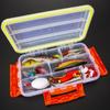 Waterproof Fishing Tackle Hooks Organizers Box Divide Box with Adjustable Dividers Transparent Fishing Lure Storage Box