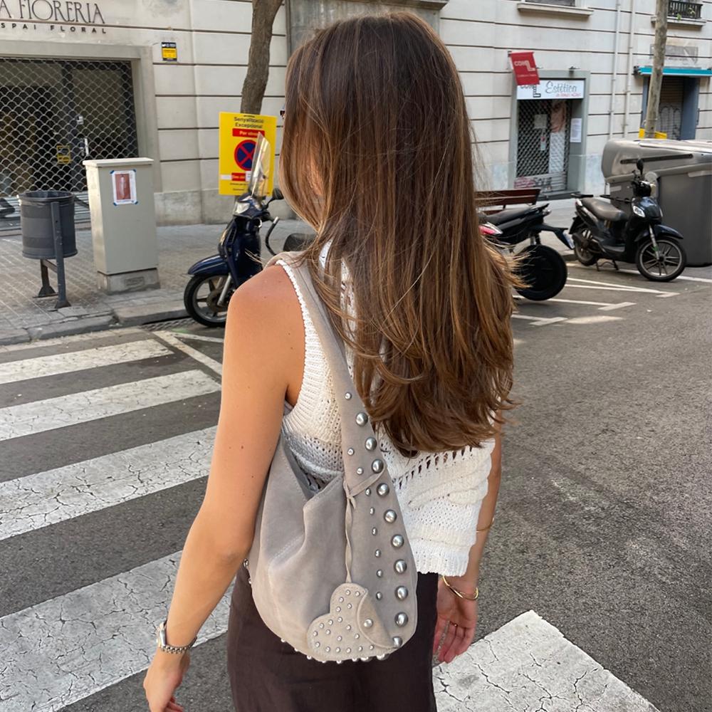 Halvmåneformede armhulevesker i imitert semsket skinn til kvinner, luksuriøse designervesker og lommebøker