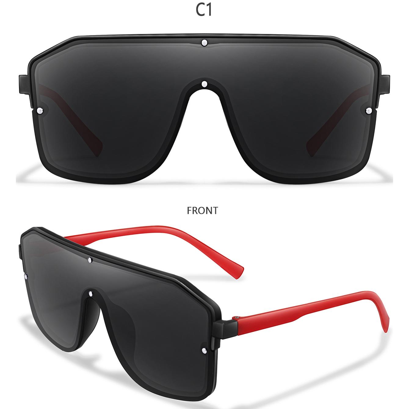 

New Brand Fashion Square Big Frame Sunglasses Men Women Cycling Goggles Outdoor Sports Driving Travel Windproof Eyewear Festival