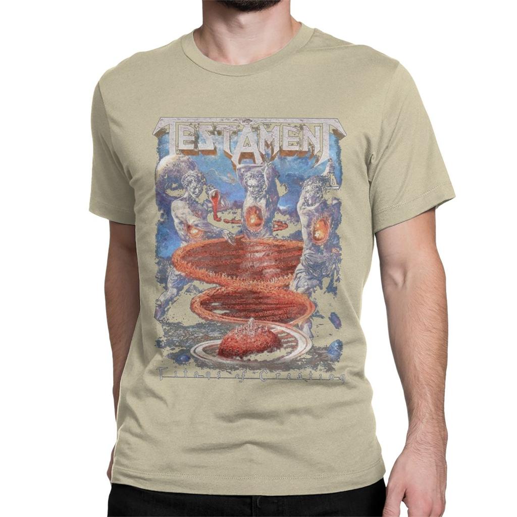 Men Women T-Shirts Blood Life Metal Music Band Rock Casual 100% Cotton Tees Short Sleeve Testament T Shirts  Tops Plus Size