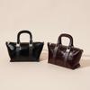 Dou Xiaozhu Retro Genuine Leather Pillow Crossbody Bag