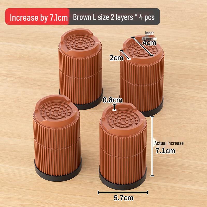 Adjustable Stackable Furniture Riser Pads for Table, Cabinet, and Bed Legs - Moisture-Proof, Strong Load-Bearing Plastic Blocks