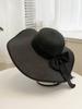 Cappello di Paglia da Donna con Frange Ampia Tesa Protezione Solare Vacanza al Mare Estate