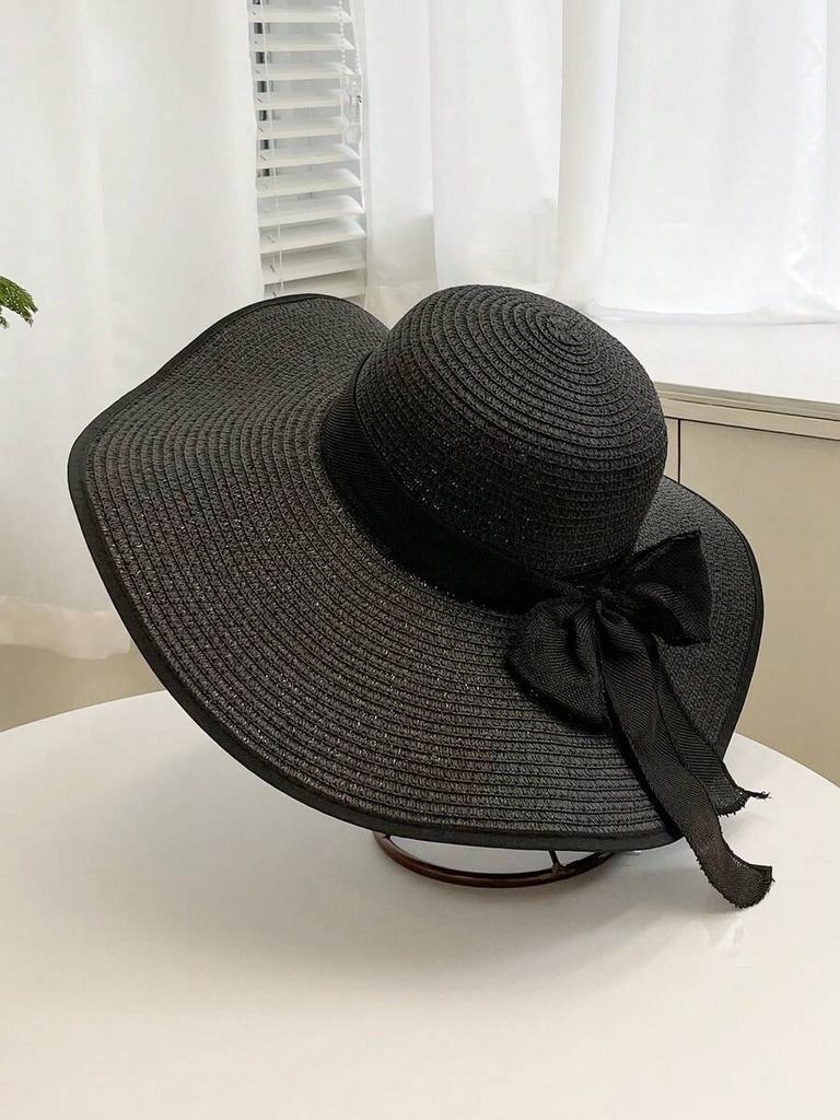 Cappello di Paglia da Donna con Frange Ampia Tesa Protezione Solare Vacanza al Mare Estate