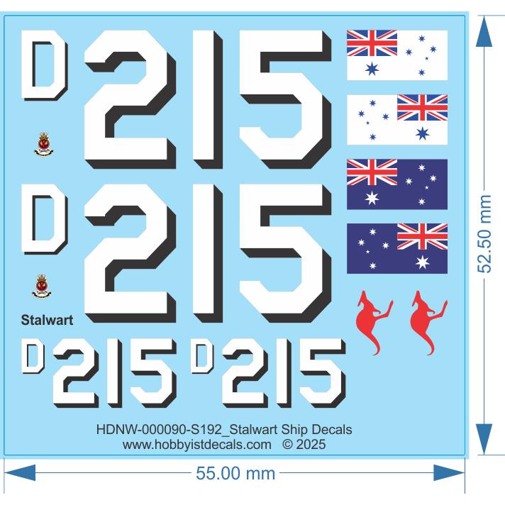 Stalwart Ship Decals - 1/192 - Water Decal