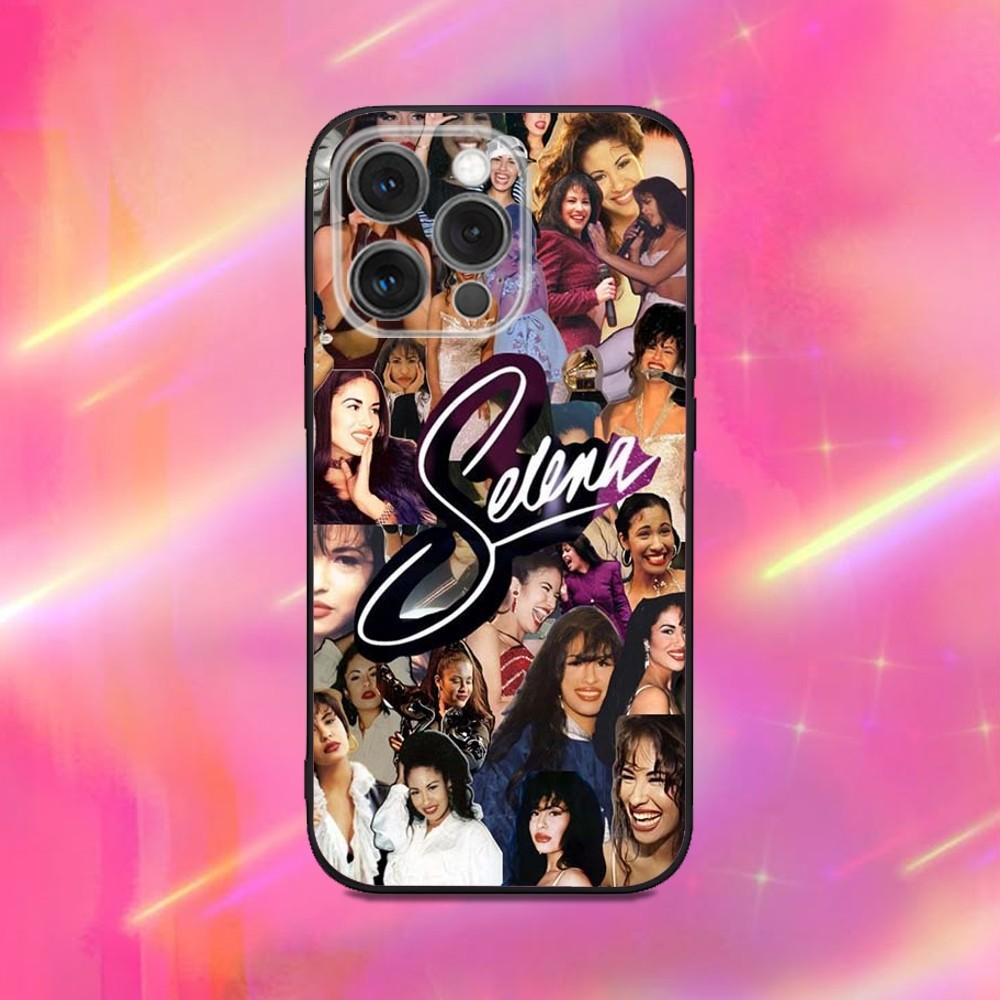 S-Selena Quintanilla Phone Case For iPhone 16,15,14,13,12,11,Pro,Max,Plus,X,XS,XR,SE,8,7,Mini,Soft Silicone Black Case