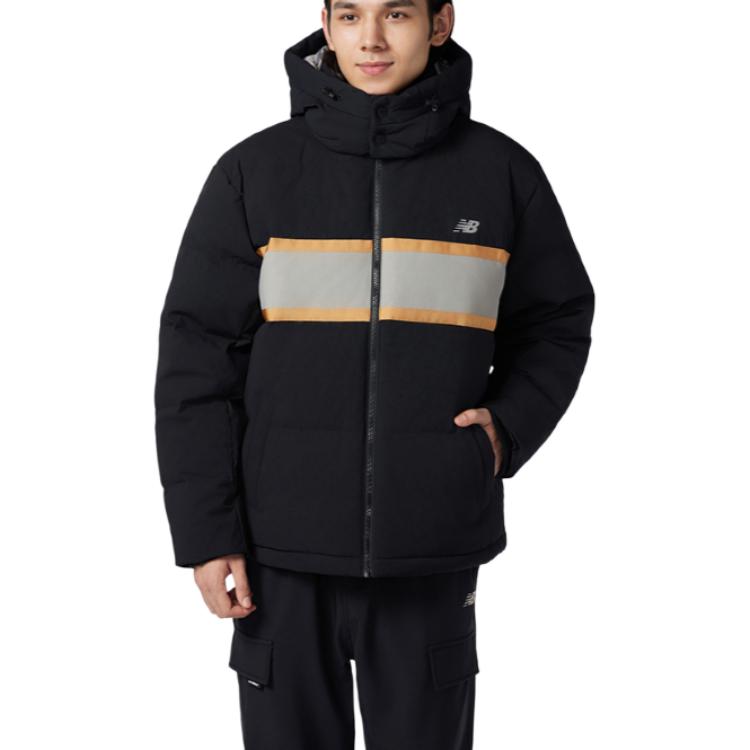 New Balance Down Jackets Men's Black Hooded Moderate Other AMJ33341-BK