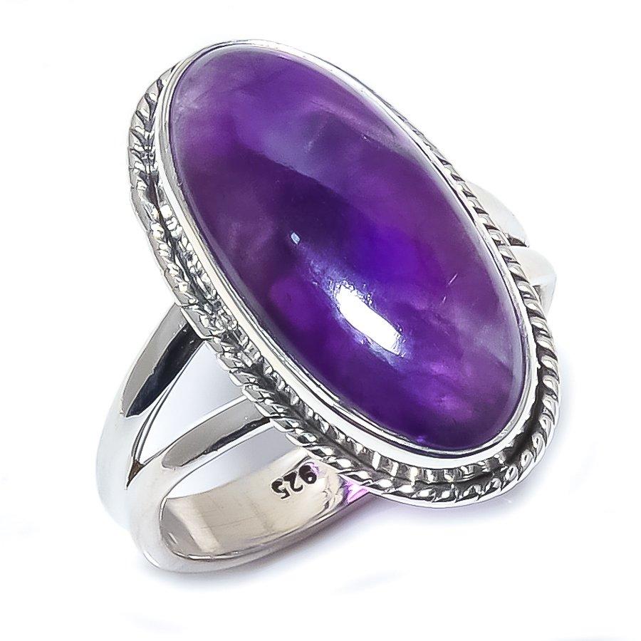 Natural Cacoxenite Gemstone Handmade 925 Solid Sterling Silver Ring Size 9 J9o38