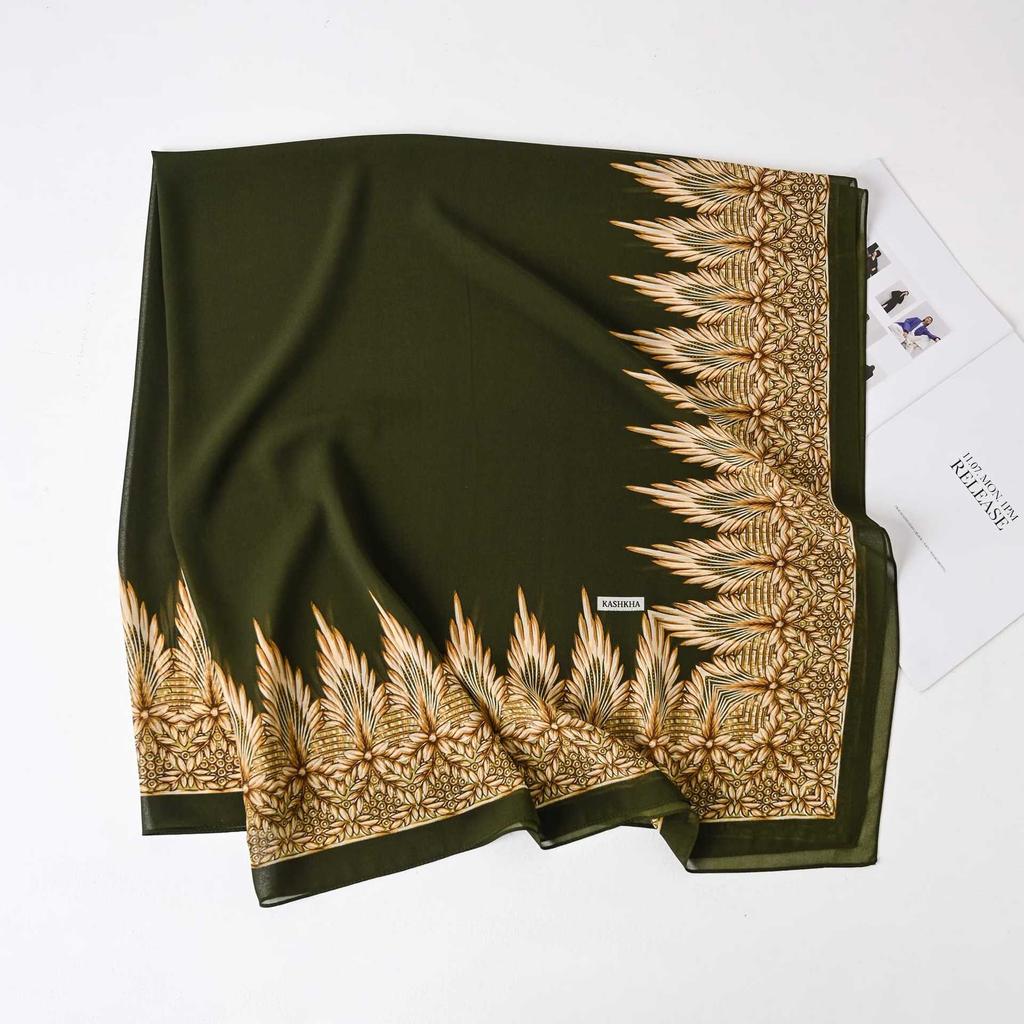 Novo Lenço Quadrado Protetor Solar Lenço de Seda Estampado Lenço Fino Lenço