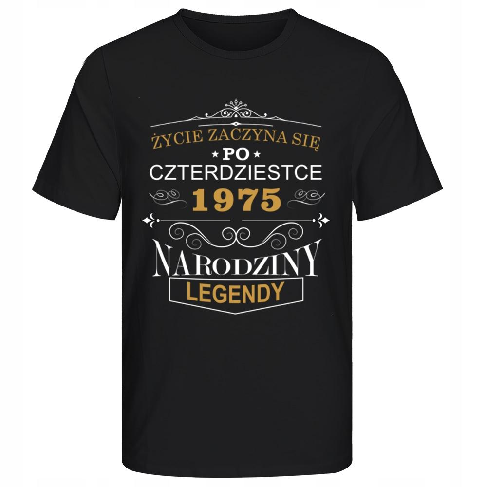 KOSZULKA URODZINOWA NA 50 ROCZNIK 1975 NA PREZENT roz. S