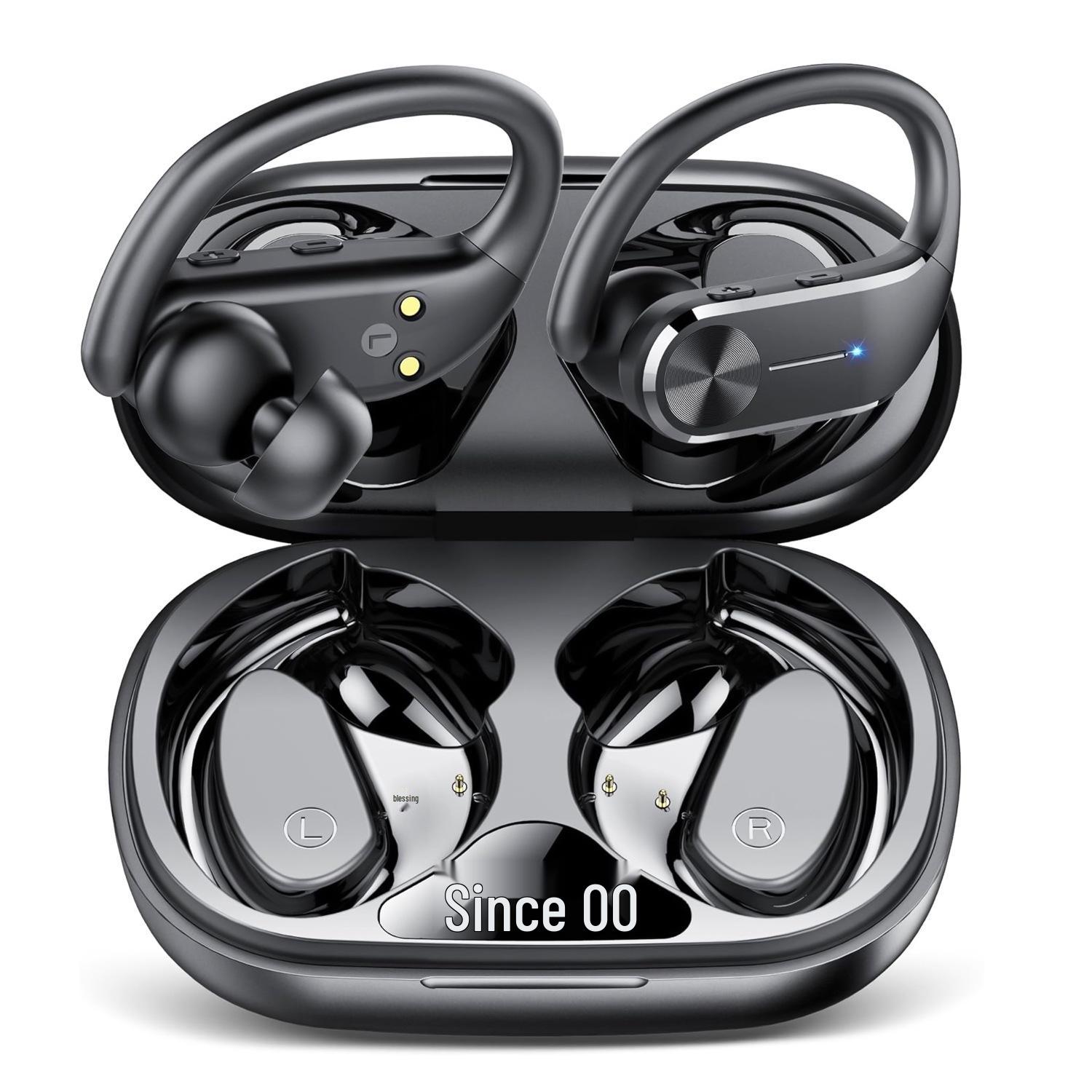 

Q28S Ear-hook In-ear Bluetooth 5.2 Earphones with Charging Case & Power Display
