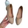New Pointed Low-heeled Shallow Single Shoes Women's 2025 Autumn Versatile Fashion Mother Shoes Internet Celebrities Pedal Doudou Shoes